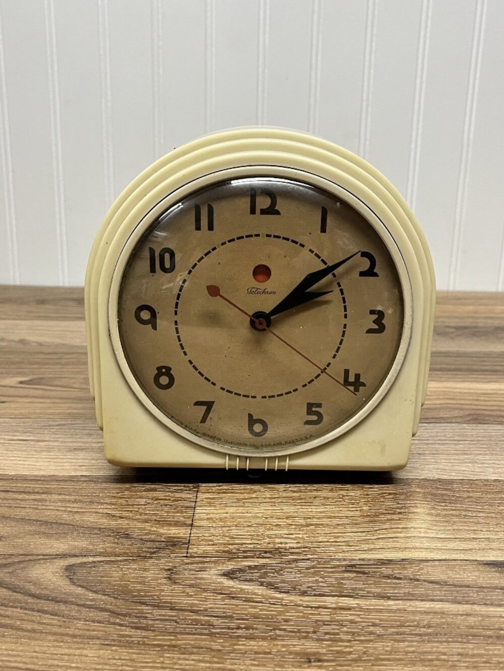 Vintage 1940s Warren Telechron 2H07 Buffet Bakelite Electric Clock Tested Works